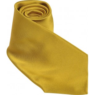 Corbata 100% microfibra jacquard amarillo ocre